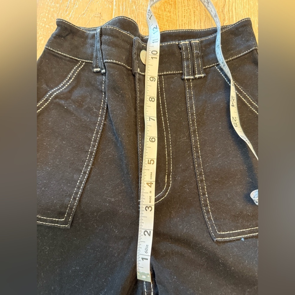 Alter’d State Dark Denim Flare Jeans with Patch Pockets XS - Picture 5 of 9